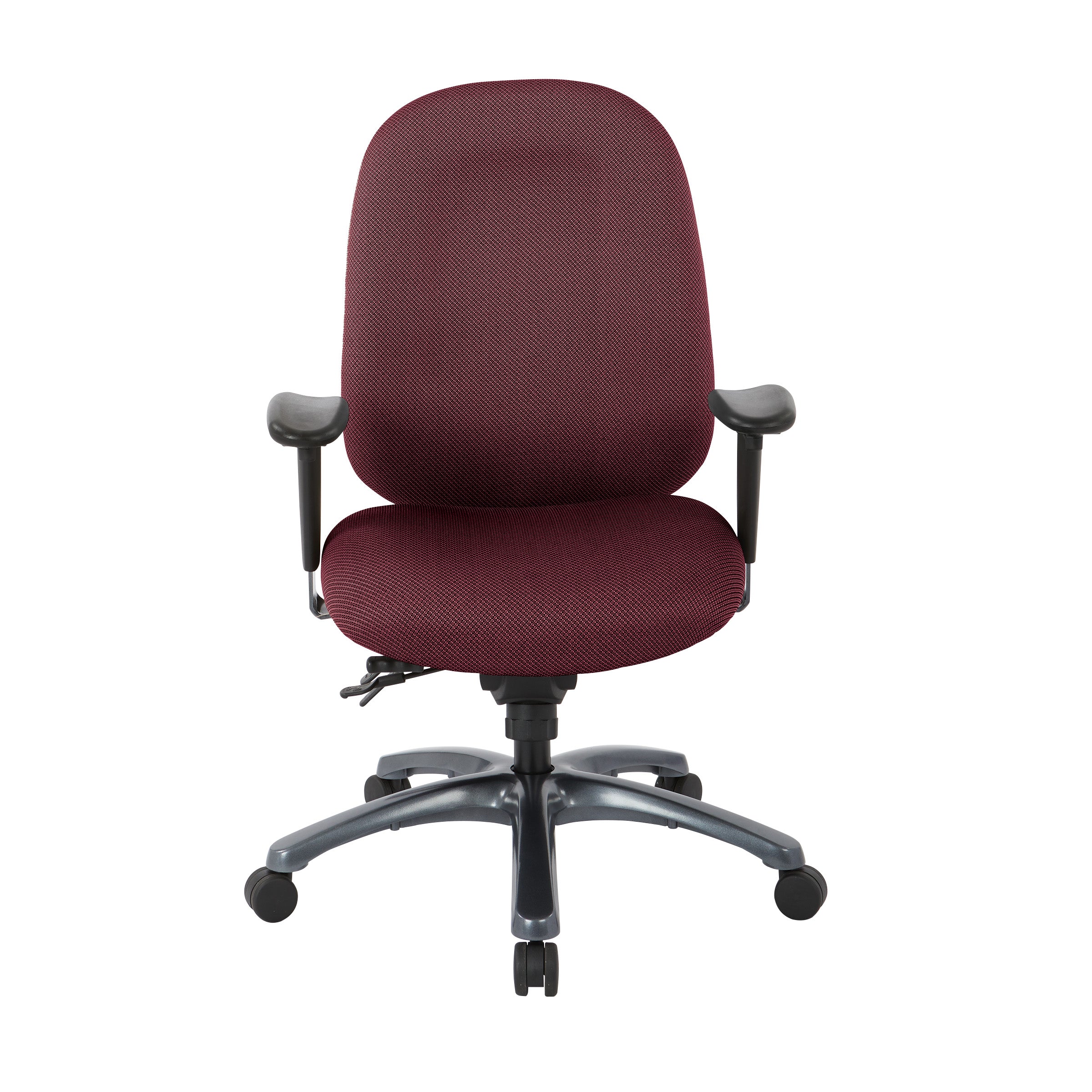 Multi-Function High Back Chair with Seat Slider and Titanium Finish Base